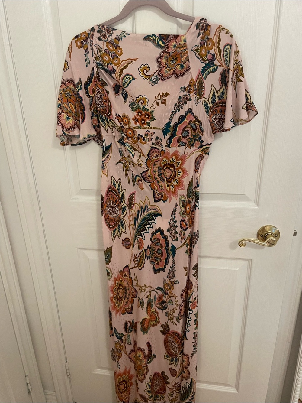 Anthropologie Flutter-Sleeve Slip Dress